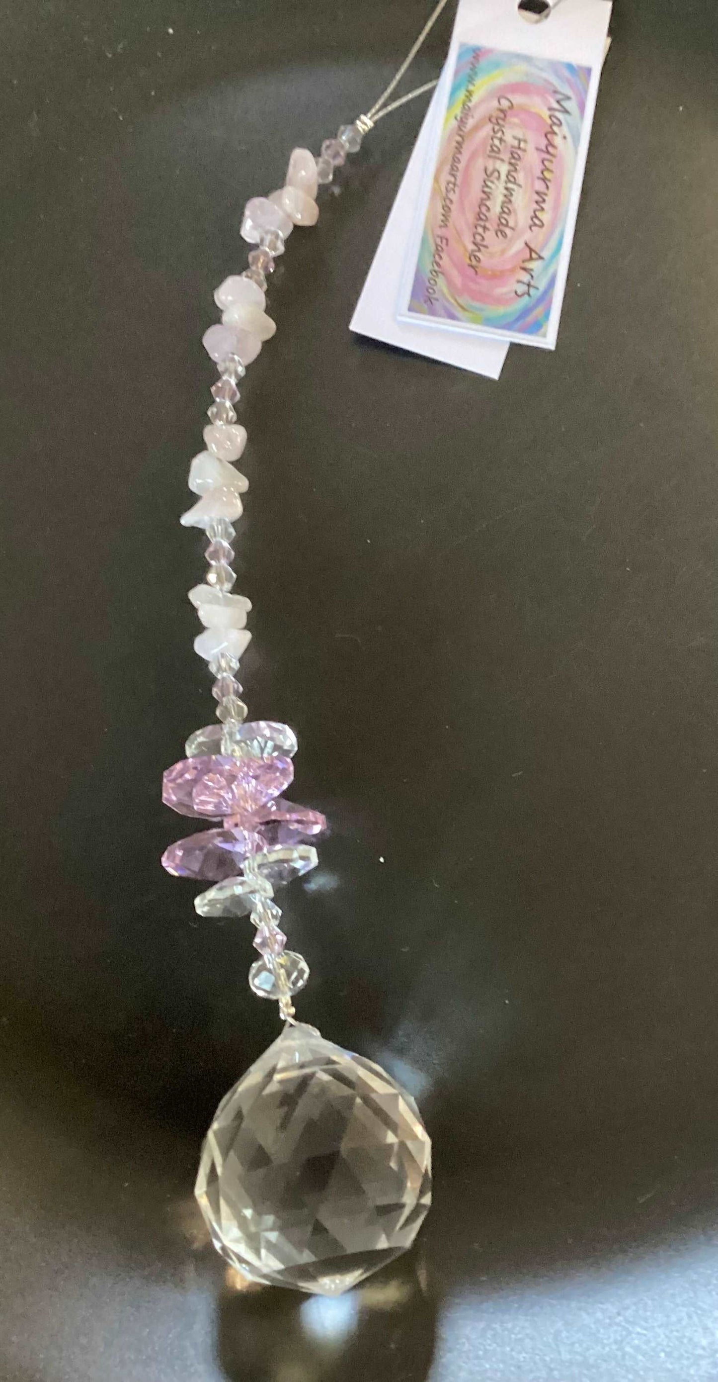 30mm Rose Quartz Suncatcher