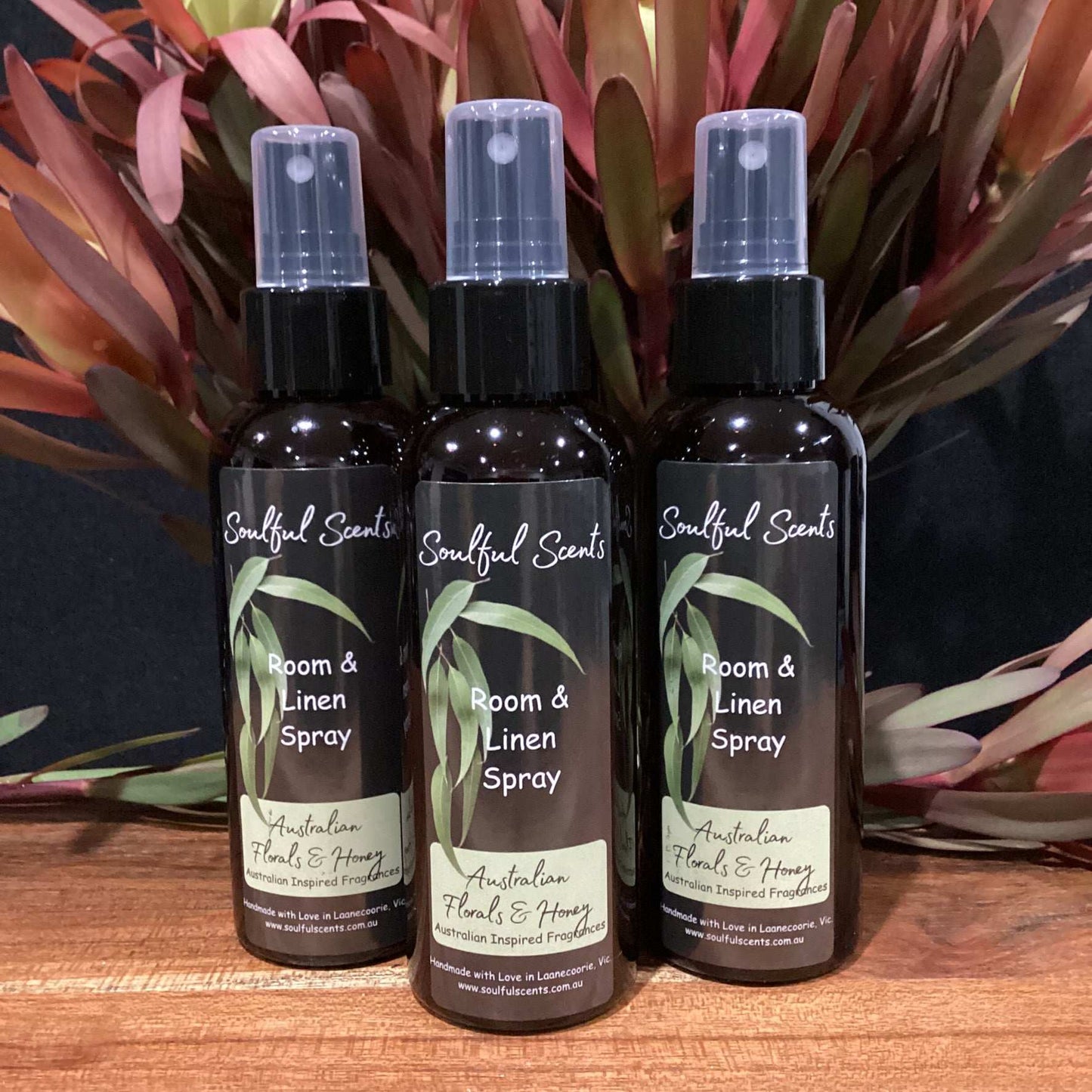 Australian Florals & Honey Room & Linen Spray 125ml Amber